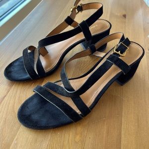 &other stories leather black sandals size 7
